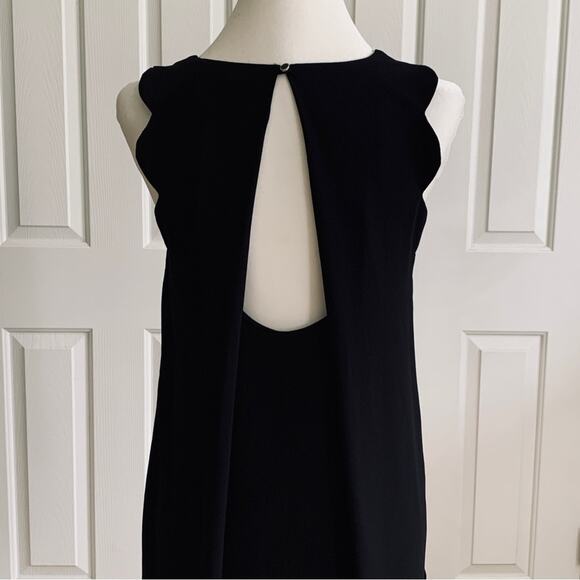 Monteau Dress LBD Black Sleeveless High Low Hem Open Draped Back Dress Small - Picture 6 of 12